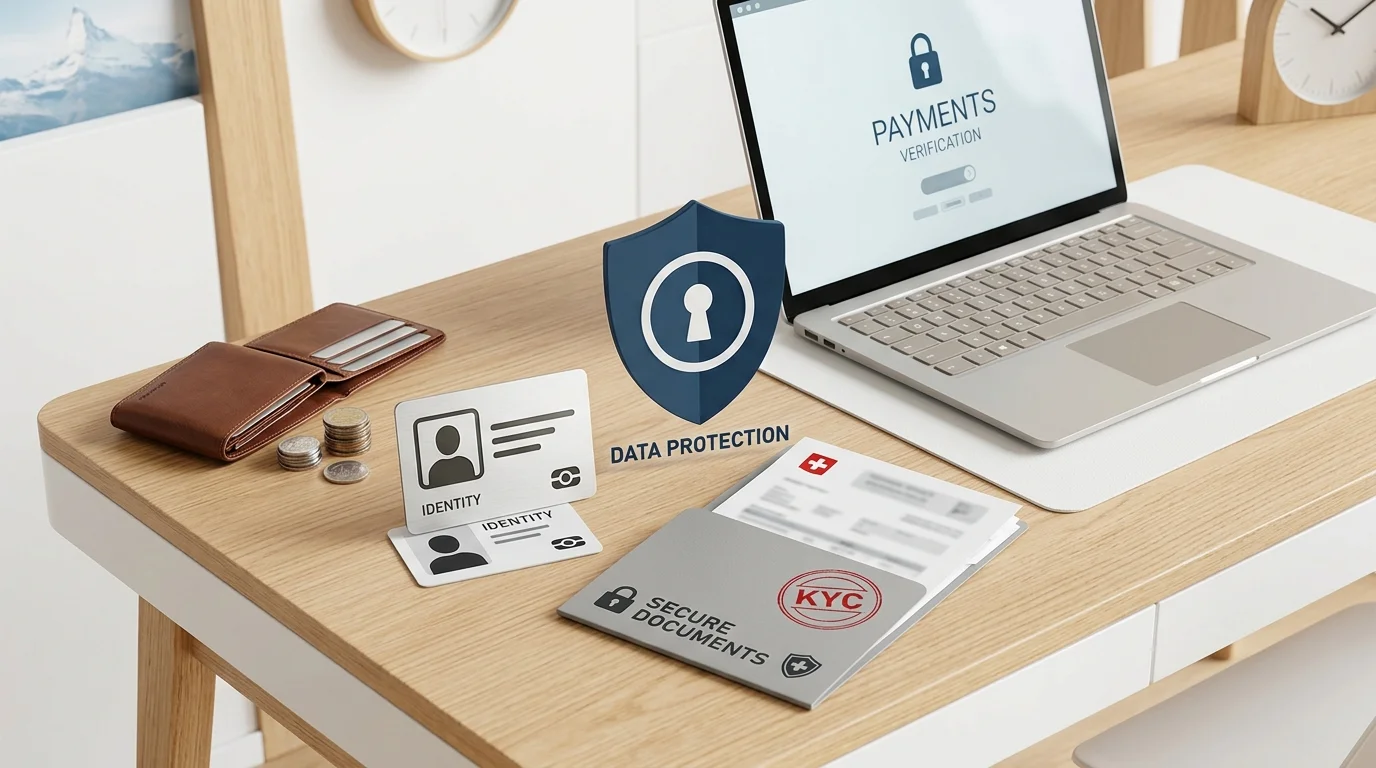Übersicht zu Zahlung, Identitätsprüfung und Datenschutzfragen vor einer Einzahlung